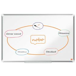 Pizarra NOBO Premium Plus melamina 900x600mm, blanco