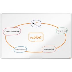 Pizarra NOBO Premium Plus melamina1800x1200mm, blanco