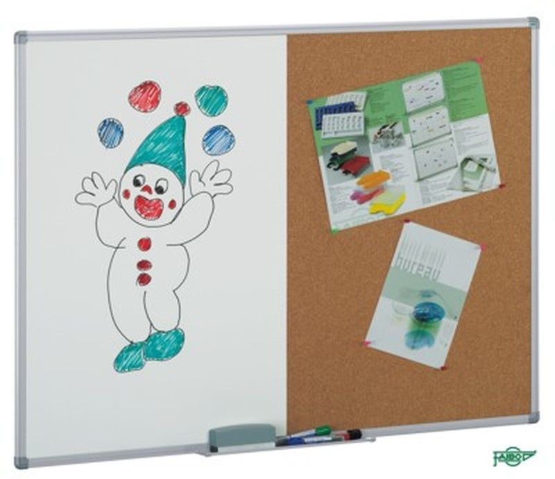 Pizarras doble uso, corcho / blanca, 60 x 90 cm.