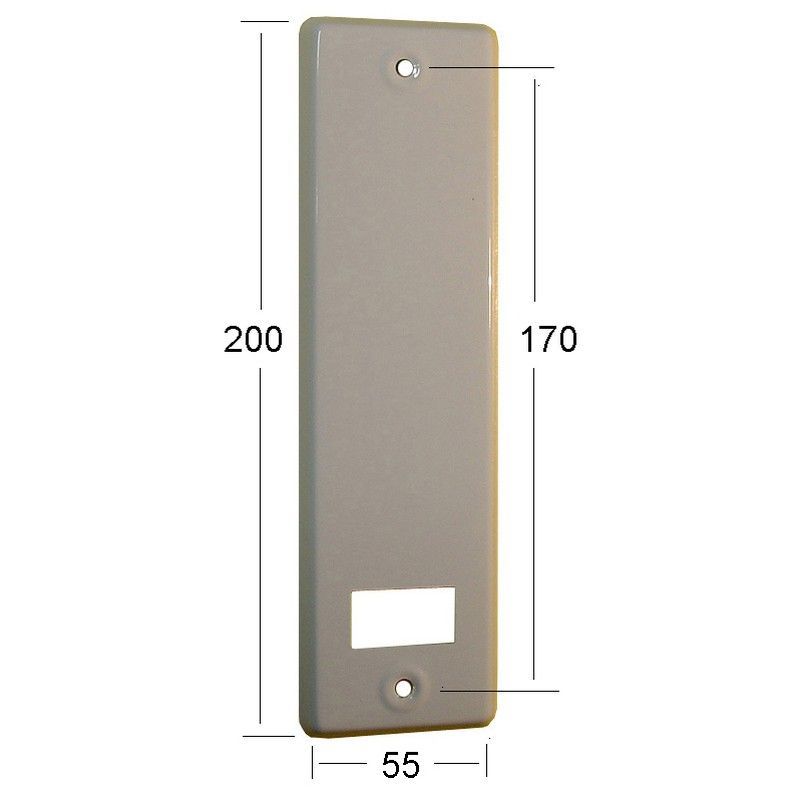 Placa aluminio para recogedor R-01: 200x55x05 mm