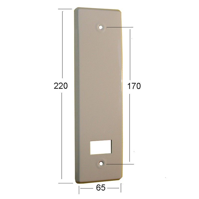 Placa aluminio para recogedor R-01: 220x65x05 mm