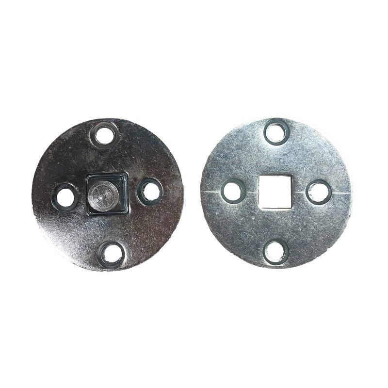 Placa cabeza motor G50 c/ perno cuadrado 13 mm.  (Para soporte cortina "M") + arandela soporte cajón