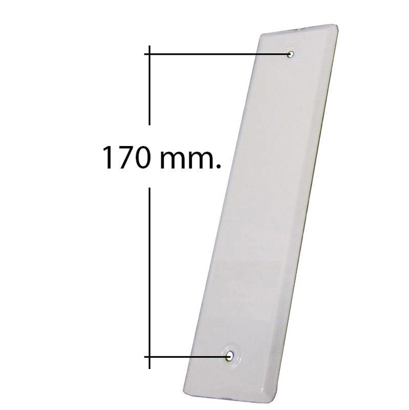 Placa CIEGA aluminio para recogedor R-01: 205x58 mm.