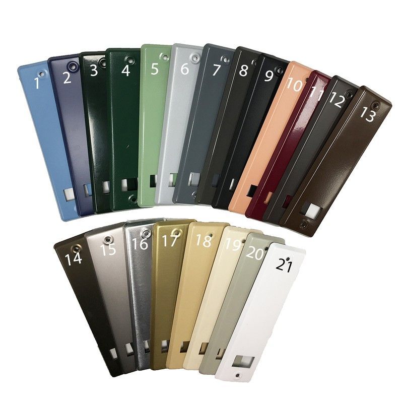 Placa de aluminio para recogedor R-01 estandard metálico : 200x55x17 mm