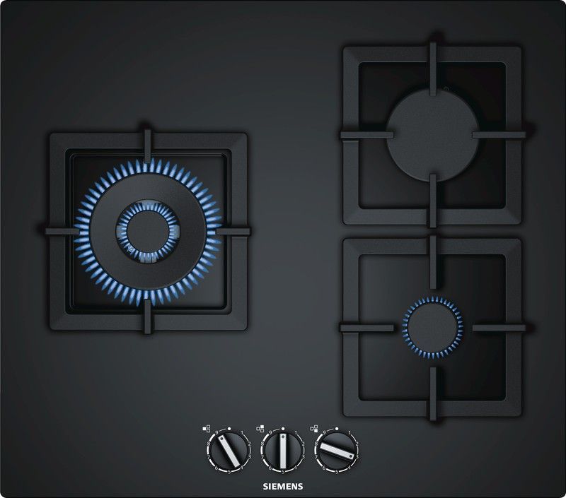 Placa de cocina EP6A6CB20, Placa de gas Siemens Negro