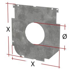 Placa de contencion: ALU:250 (45º/ Ø 92) Minial