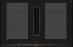 Placa de inducción con extractor integrado Siemens EX875LX67E IQ700 80 cm con perfiles