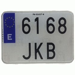 Placa de matricula acrilica de enduro y trail