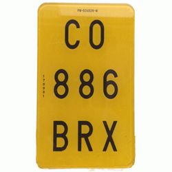 Placa de matricula acrilica para ciclomotor