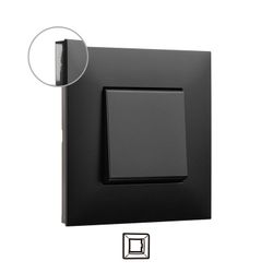 Placa embellecedora Valena Next 1 elemento dark  Legrand 741051