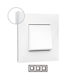 Placa embellecedora Valena Next 3 elementos blanco  Legrand 741003