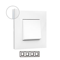 Placa embellecedora Valena Next 4 elementos blanco  Legrand 741004