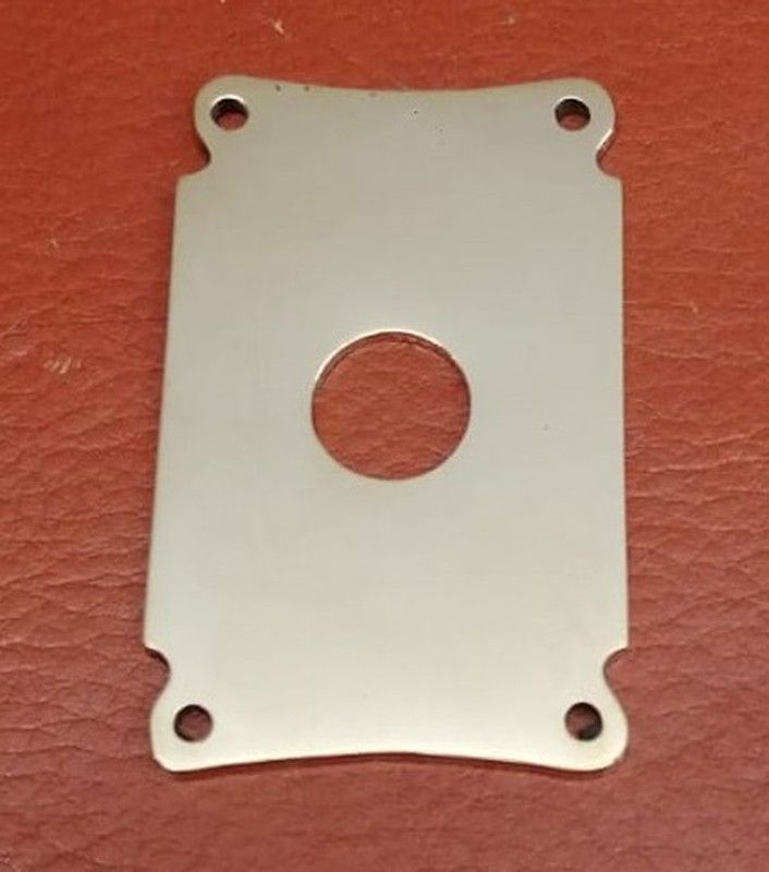 Placa golpe solo latón pulido sin barnizar 60x40mm QO9023LP06