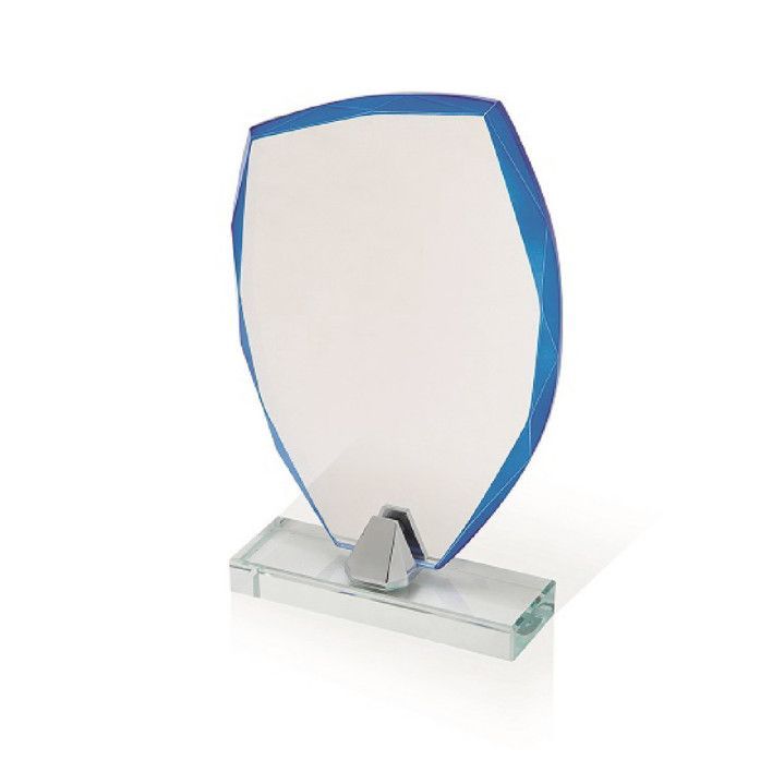 Placa Homenaje Cristal 12x20cm P-3012/3 Trofeo C/ Base