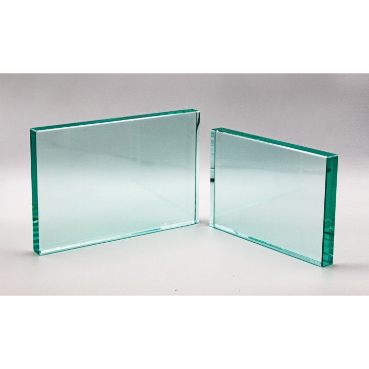 Placa Homenaje Cristal 21x14x2cm P-3004/1 Lisa