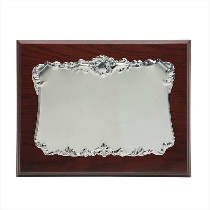 Placa Homenaje Madera-Aluminio 29x23cm P-2067/1X Estilo Clásico