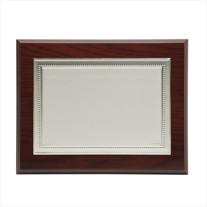 Placa Homenaje Madera-Aluminio 29x23cm P-2111/1X Borde Detalle Perlado