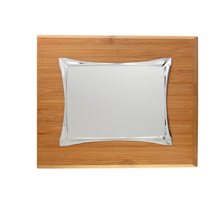 Placa Homenaje Madera-Aluminio 29x23cm P-2120/1X Esquinas Alargadas