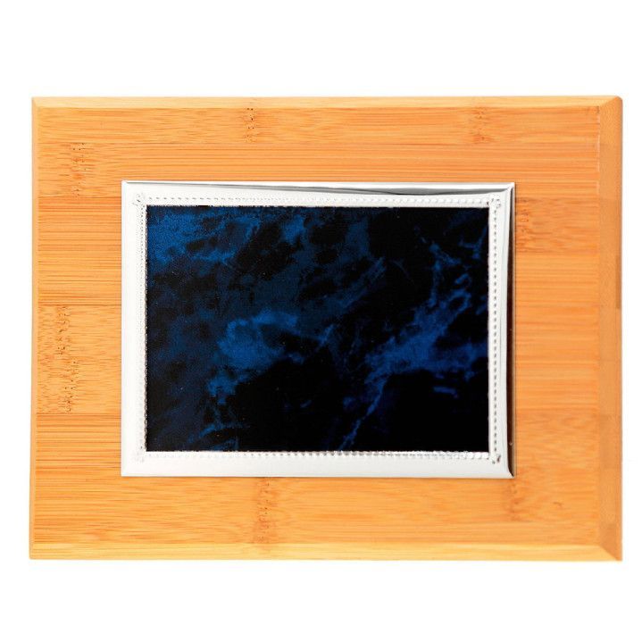 Placa Homenaje Madera-Aluminio 29x23cm P-2124/1X Borde Plateado - Centro Lapislazuli
