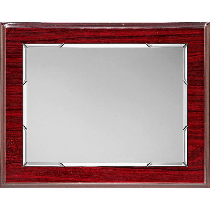 Placa Homenaje Madera-Aluminio 29x23cm P-2134/1X Bordes Detallados Plateada