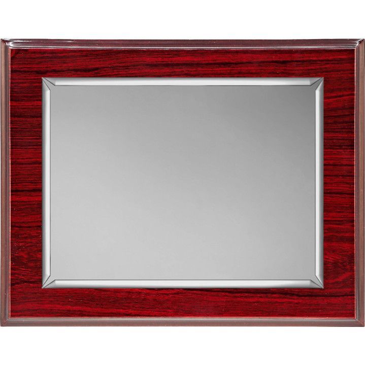 Placa Homenaje Madera-Aluminio 29x23cm P-2135/1X Bordes Lisos Plateada