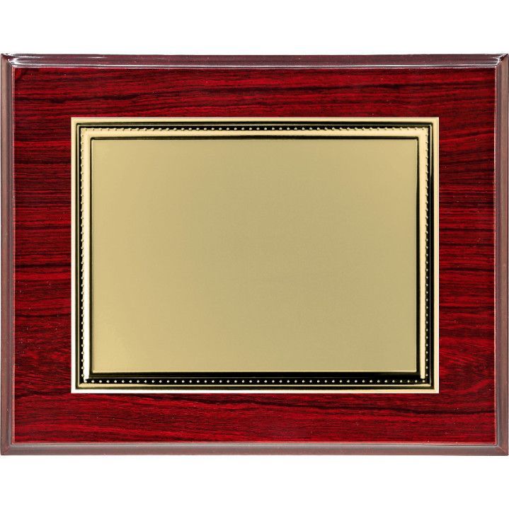 Placa Homenaje Madera-Aluminio 29x23cm P-2139/1X Bordes Detallados Dorada