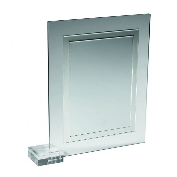 Placa Homenaje Metacrilato-Aluminio 28x20cm 726A Bordes Líneas Rectas