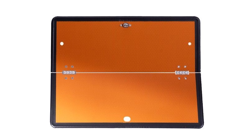 Placa materias peligrosas plegable Inoxidable ADR homologación V11