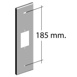 Placa para Recog. de  6 m. / D. entre tornillos: 185 mm. / Alto 232 mm x Ancho 58 mm. *troquelada para inversor Vimar*