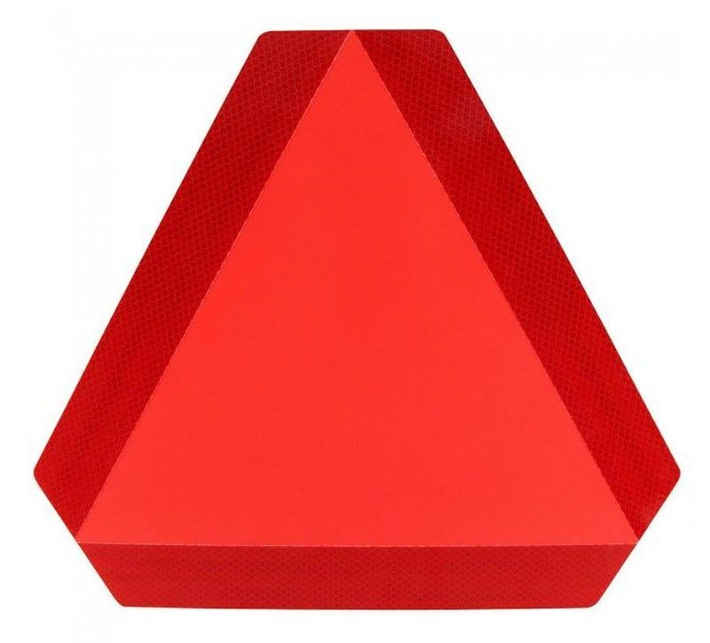 Placa vehículo lento aluminio 420x365mm