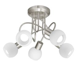 Plafon 5L Opal Niquel Satin. 5 X 40W E-14