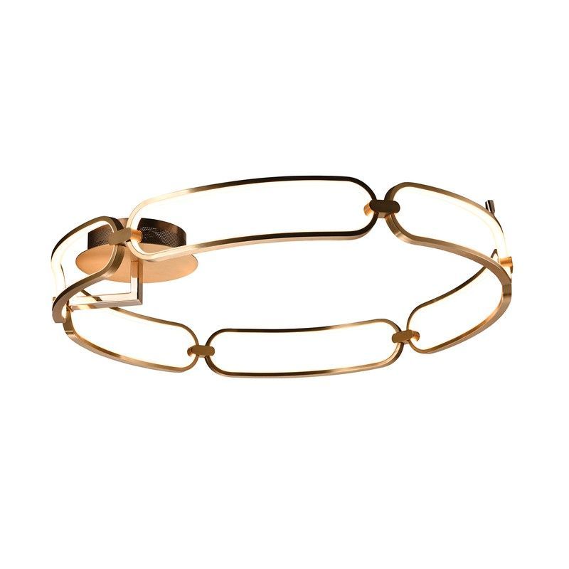 Plafón, con mando, L de aluminio rosa, Ø 80 x 16 cm | Colette