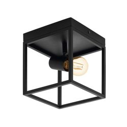 Plafon de techo 1 luz Silentina negro