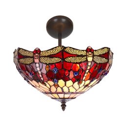 Plafón techo Tiffany Serie Belle Rouge diámetro 40cm