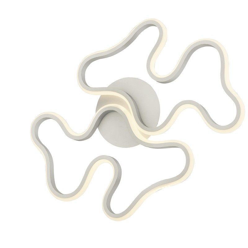 Plafón y Aplique de metal blanco, 59 x 39 x 6 cm | Marea