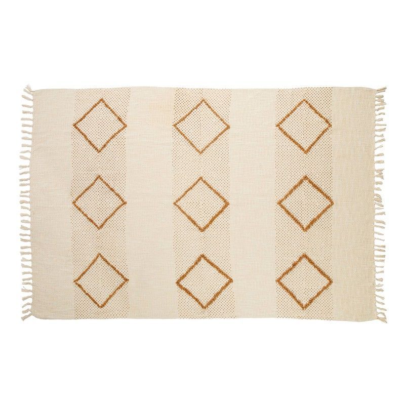 Plaid de algodón en  beige, 130 x 170 cm | Lyra