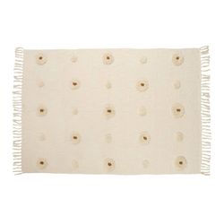 Plaid de algodón en beige, 130 x 170 cm | Mara