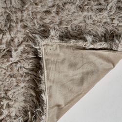 Plaid de algodón en beige, 142 x 170 cm | Canace