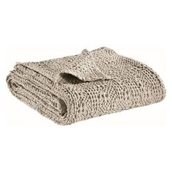 Plaid de algodón en beige, 200 x 140 cm | Tana