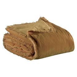 Plaid de algodón en bronce, 200 x 135 cm | Fara