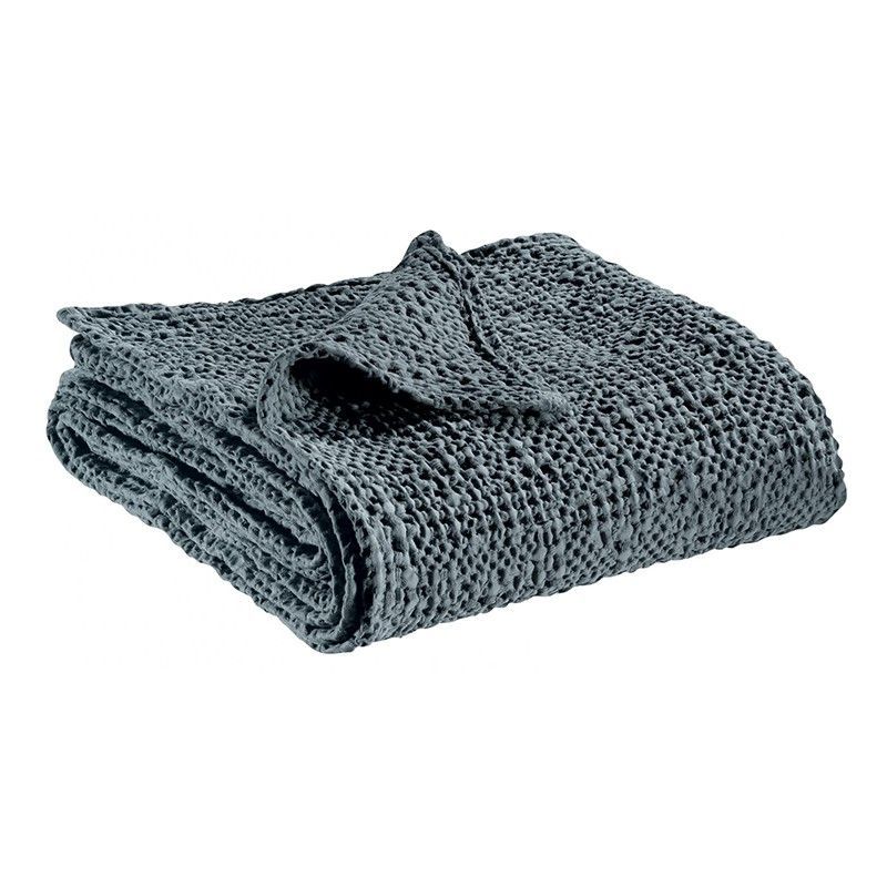 Plaid de algodón en gris ceniza, 200 x 140 cm | Tana