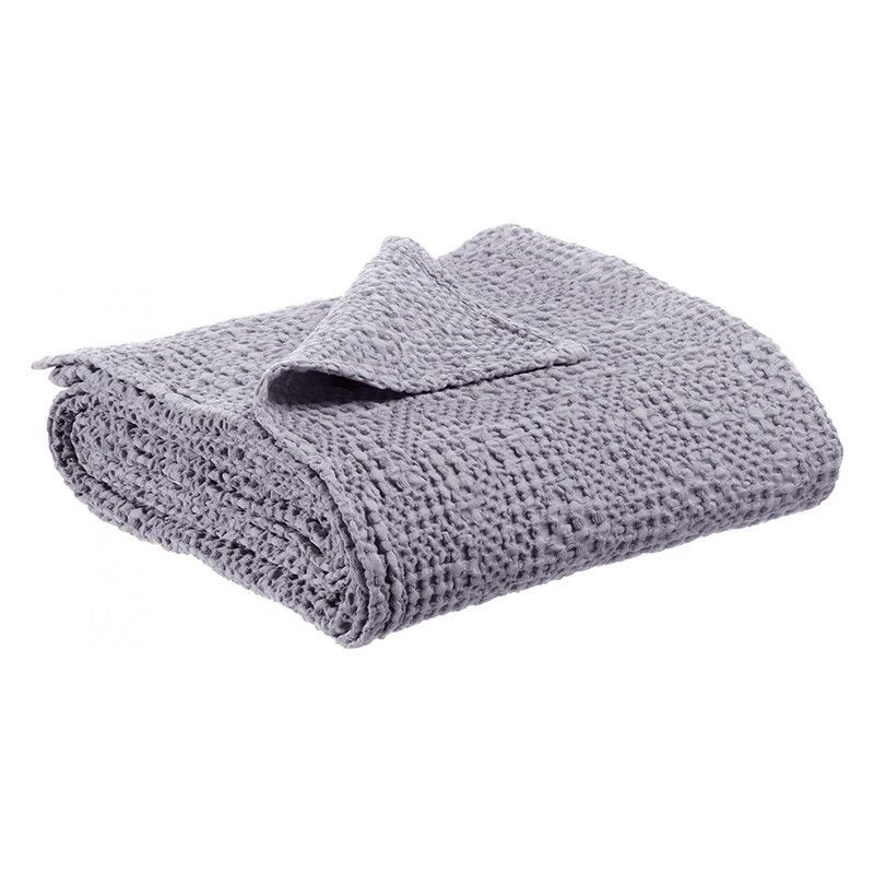 Plaid de algodón en gris niebla , 200 x 140 cm | Tana