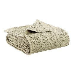 Plaid de algodón en verde pinède, 200 x 140 cm | Tana