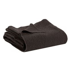 Plaid de algodón reciclado en carbón, 200 x 140 cm | Maia