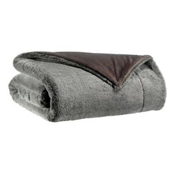 Plaid de poliéster en cacao, 160 x 130 cm | Kinta