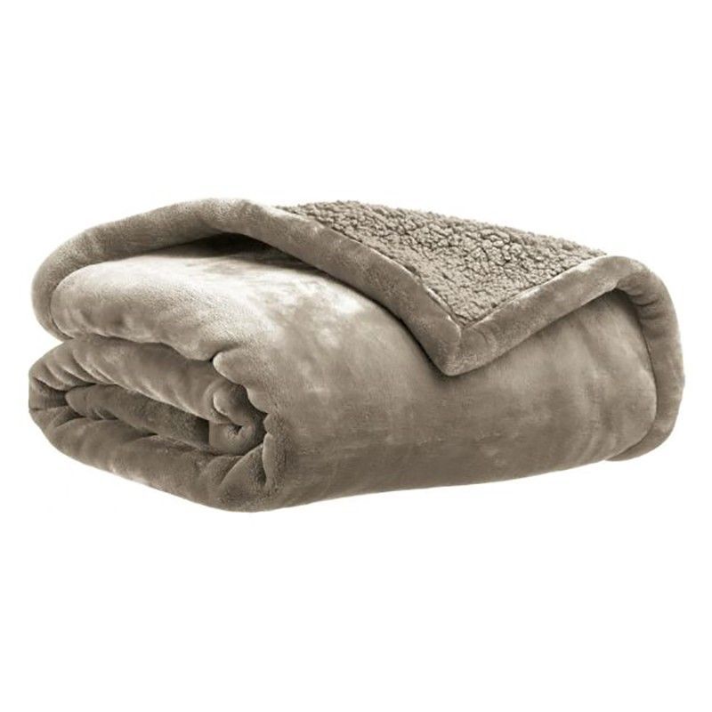 Plaid de poliéster en piedra, 160 x 130 cm | Michka