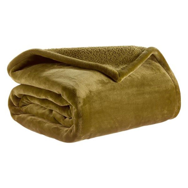 Plaid de poliéster en verde, 160 x 130 cm | Michka