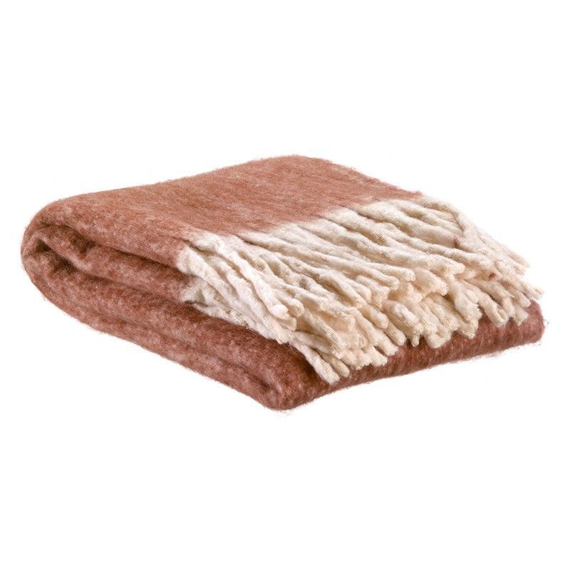 Plaid de poliéster reciclado en cobre, 160 x 130 cm | Isabel