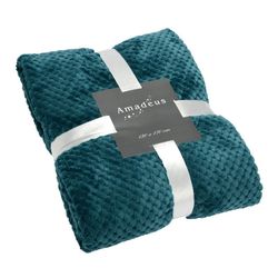 Plaid en azul esmeralda, 170 x 130 cm | Damero