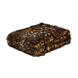 Plaid en marrón, 130 x 170 cm | Leopardo